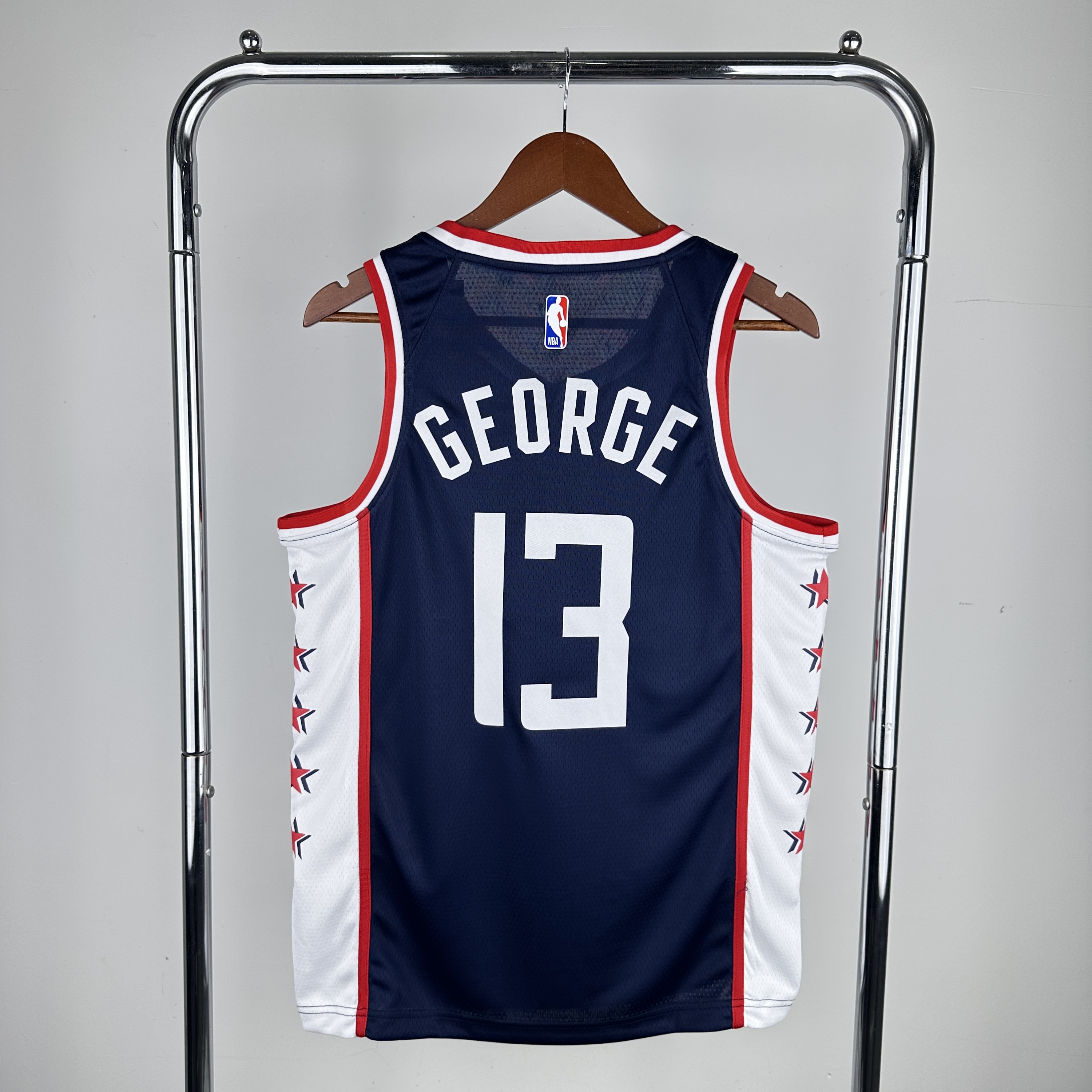 Men Los Angeles Clippers 13 George Blue City Edition Nike 2024 NBA Jersey